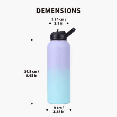 Warmte-isolatie prestaties Hou koud voor 24 uur 32 oz roestvrij staal waterfles