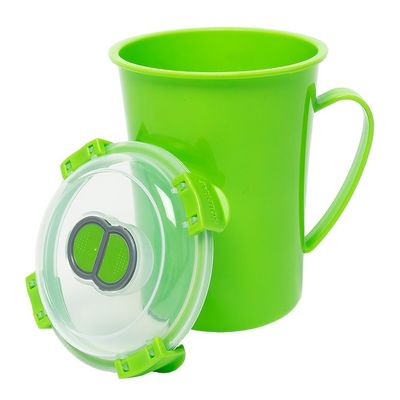Voedsel op maat BPA-vrije microwave-collectie soep mok met deksel en stoomvrijlaat