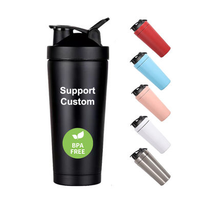 Gepersonaliseerd logo aanvaardbaar 500g BPA gratis Gym Geïsoleerde Shaker Fles met draagbaar ontwerp