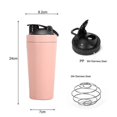 Gepersonaliseerd logo aanvaardbaar 500g BPA gratis Gym Geïsoleerde Shaker Fles met draagbaar ontwerp