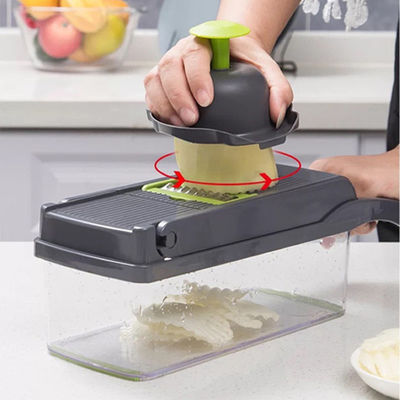 Metalen groentenhaker uienhaker multifunctionele slicer grater met colander mand