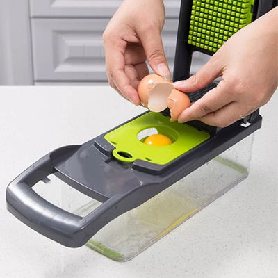 Metalen groentenhaker uienhaker multifunctionele slicer grater met colander mand