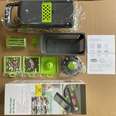 Metalen groentenhaker uienhaker multifunctionele slicer grater met colander mand