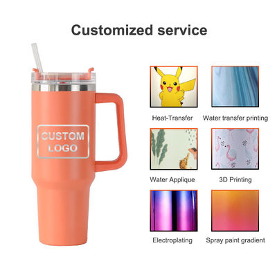 American Style Custom Pattern 40oz Tumbler met deksel handvat en stro roestvrij staal Vacuum Geïsoleerde Cup