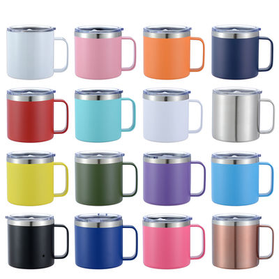 Op maat gemaakte, dubbelwandige, geïsoleerde vacuüm, roestvrij staal, koffiekoppen met handvat voor kamperen