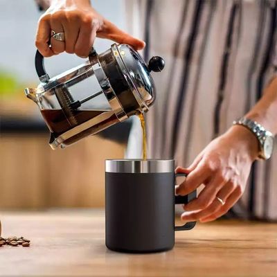 Op maat gemaakte, dubbelwandige, geïsoleerde vacuüm, roestvrij staal, koffiekoppen met handvat voor kamperen