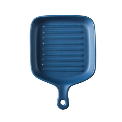 De keramische bakplaten in Nordic-stijl met een enkel handvat van 5 cm en een aangepast logo