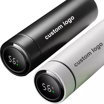 Op maat gemaakte intelligente digitale LED-waterfles Flask Thee-infuser Vacuüm geïsoleerde thermosfles met deksel