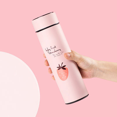 Op maat gemaakte intelligente digitale LED-waterfles Flask Thee-infuser Vacuüm geïsoleerde thermosfles met deksel