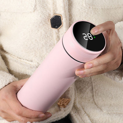 Op maat gemaakte intelligente digitale LED-waterfles Flask Thee-infuser Vacuüm geïsoleerde thermosfles met deksel