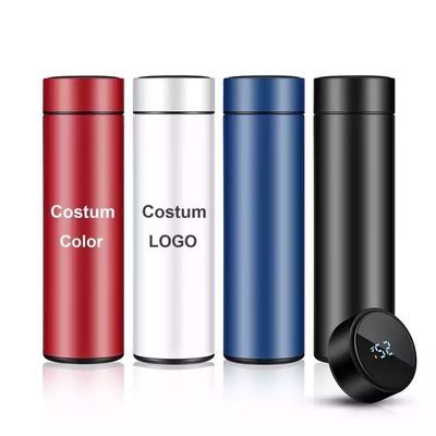Op maat gemaakte intelligente digitale LED-waterfles Flask Thee-infuser Vacuüm geïsoleerde thermosfles met deksel