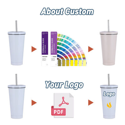 16oz 24oz Custom DIY Koffiebeker Reis Waterbeker Dubbele Wand Roestvrij Staal Tumbler