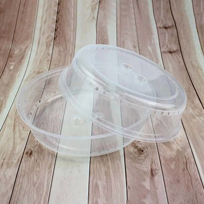 Eenvoudige stijl Plastic Isolatie Food Cover met Tray BPA-vrij en Microwave Heating Ready