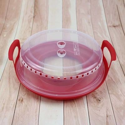 Eenvoudige stijl Plastic Isolatie Food Cover met Tray BPA-vrij en Microwave Heating Ready