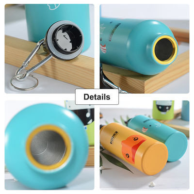 Aluminium fiets waterfles leeg met Carabiner Cover Custom Logo Sublimatie Printing
