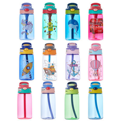 Custom Logo Bpa Gratis waterfles voor kinderen met stro-ondersteuning Tour Outdoor Activiteit