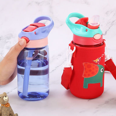 Custom Logo Bpa Gratis waterfles voor kinderen met stro-ondersteuning Tour Outdoor Activiteit