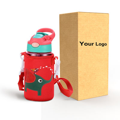 Custom Logo Bpa Gratis waterfles voor kinderen met stro-ondersteuning Tour Outdoor Activiteit