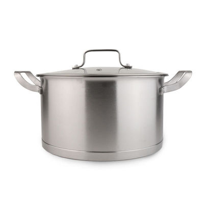 1.65kg Kookgerei Set Keukenpotten en pannen Roestvrij staal Kookkleding met glazen deksel