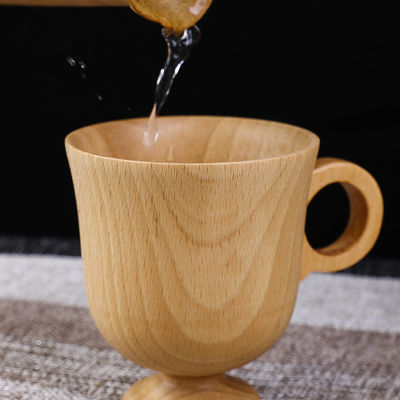 Japanse Creative Houten Koffiebottel Huishoudelijke Solid Wood Handle Handy Cup