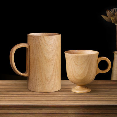 Japanse Creative Houten Koffiebottel Huishoudelijke Solid Wood Handle Handy Cup