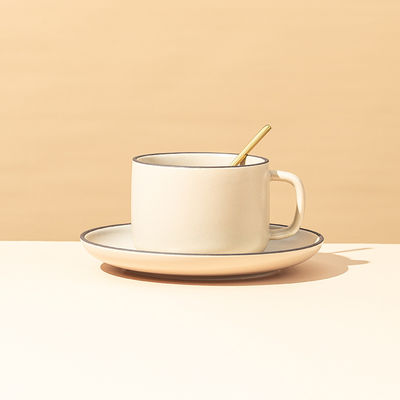 250 ml capaciteit Nordic Matte Keramische koffiebeker en bord met matching lepel