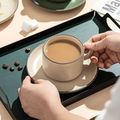 250 ml capaciteit Nordic Matte Keramische koffiebeker en bord met matching lepel