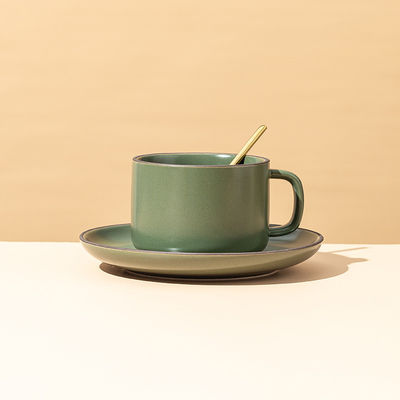 250 ml capaciteit Nordic Matte Keramische koffiebeker en bord met matching lepel