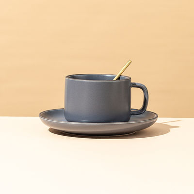 250 ml capaciteit Nordic Matte Keramische koffiebeker en bord met matching lepel