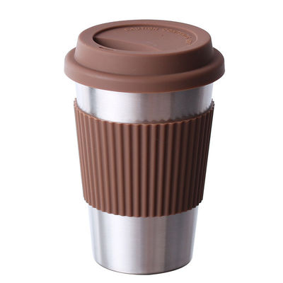 Roestvrij staal koffiebeker Custom 17oz Double Wall 18/8 Tumbler met siliconen mouw