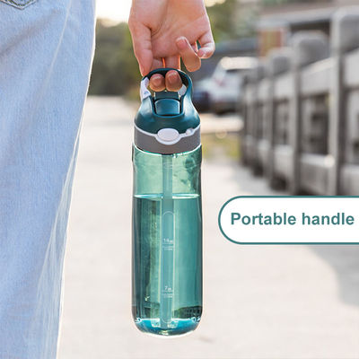 Accessoires WITH LID Outdoor Gym Sports Waterfles met stro en BPA-vrij plastic
