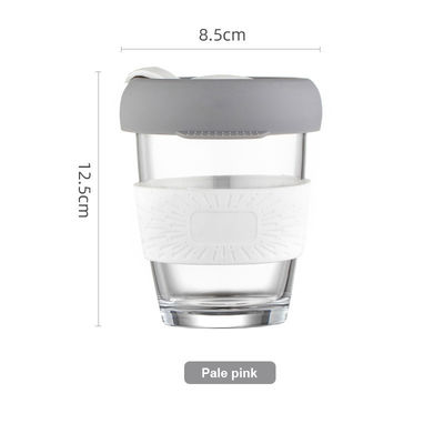 1-stuk aangepast logo borosilicaat geïsoleerde koffiebeker tumbler voor waterfles