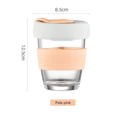 1-stuk aangepast logo borosilicaat geïsoleerde koffiebeker tumbler voor waterfles