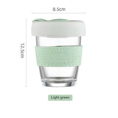 1-stuk aangepast logo borosilicaat geïsoleerde koffiebeker tumbler voor waterfles