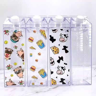 16oz 32oz Eco-vriendelijke kinderen waterfles helder melk karton Custom Design logo voorraad
