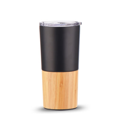Duurzaam 20oz Half Bamboes Schelp Vacuüm Geïsoleerde Tumbler Reis Koffiekop Capaciteit