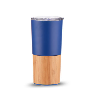Duurzaam 20oz Half Bamboes Schelp Vacuüm Geïsoleerde Tumbler Reis Koffiekop Capaciteit