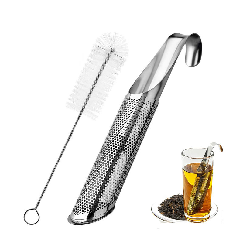 Roestvrij staal langhandig kruidenspuiter gaaspijp thee-infuser voor keukenbenodigdheden