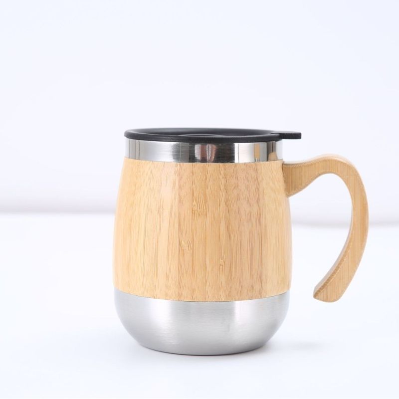 450 ml bamboe roestvrijstalen beker CLASSIC design stijl en handgreep accessoires voor uw