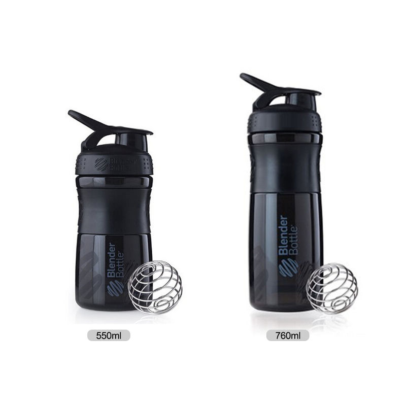 Roestvrijstalen bal Draagbare BPA-vrije fitnessruimte Plastic Protein Shaker Fles voor sporten