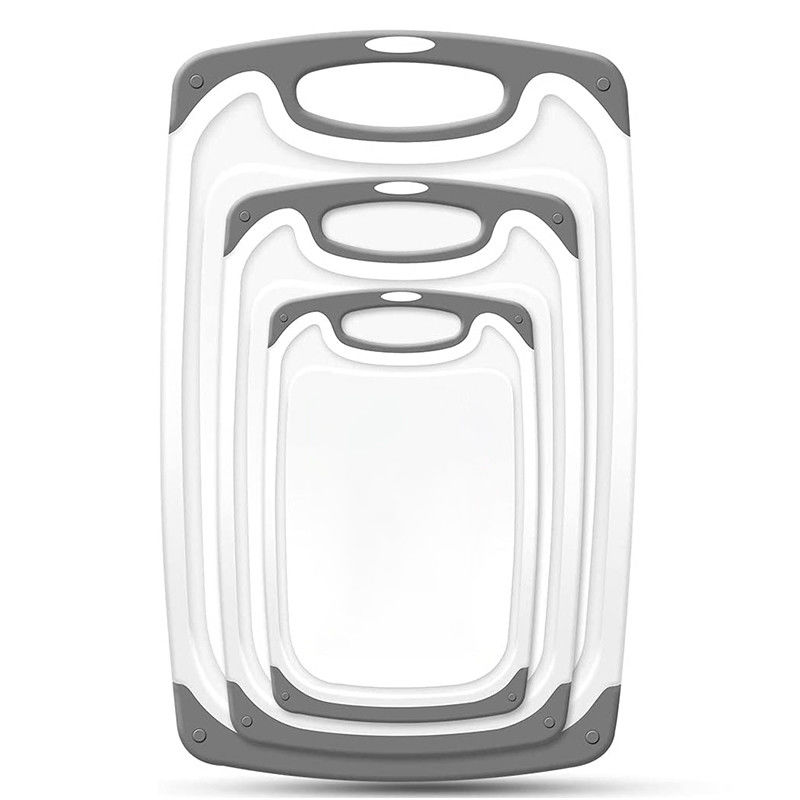 3 maten PP plastic snijplank met slijtvast materiaal en niet-glijdend oppervlak