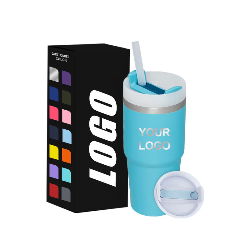 Thermische isolatie 14oz kinderbeker met stro BPA gratis dubbele wand roestvrij staal tumbler