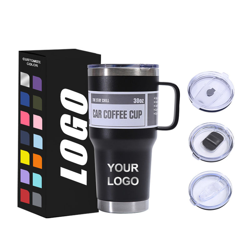 Leekproof met dubbele wand met deksel en stro Geniet van uw koffie