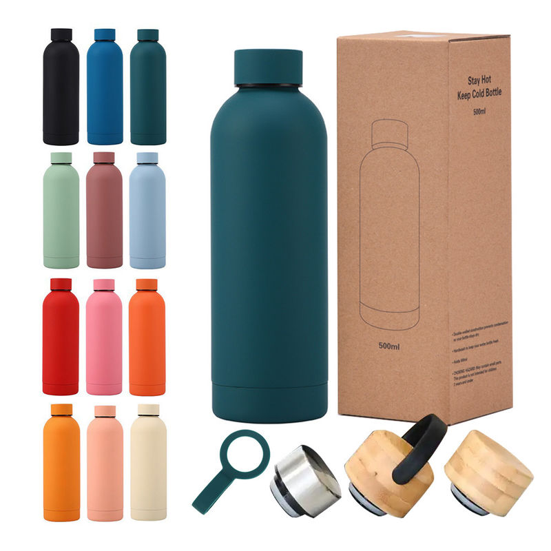 Dubbele wand roestvrij staal 750 ml geïsoleerde drinkwaterfles gemaakt voor kokend water