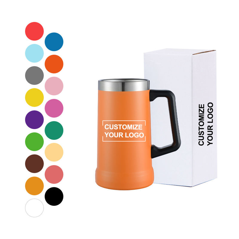 350g Dubbelwand Vacuüm Isolatie Roestvrij staal Bierbeker 16oz 24oz Drinkware Type MUGS