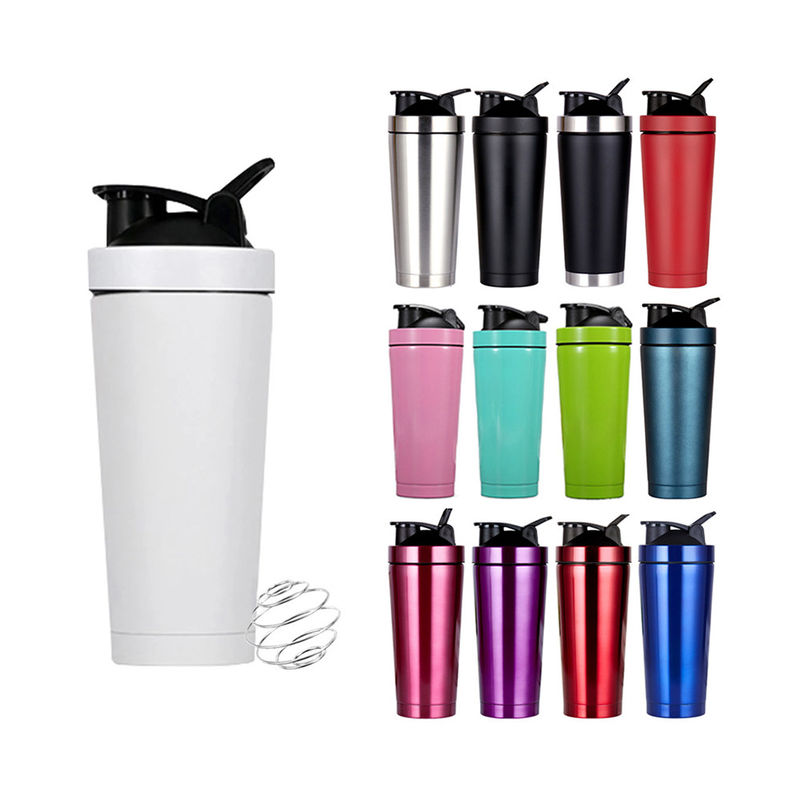 739 ml / 500 ml capaciteit Persoonlijke kleur roestvrijstalen eiwitshaker fles voor fitness