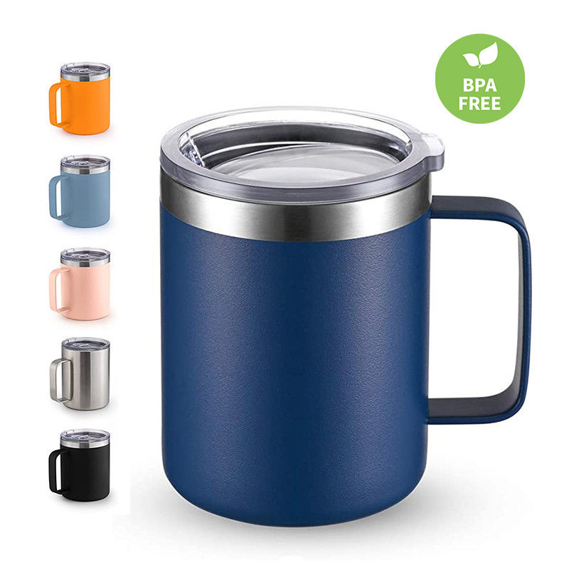Op maat gemaakte, dubbelwandige, geïsoleerde vacuüm, roestvrij staal, koffiekoppen met handvat voor kamperen