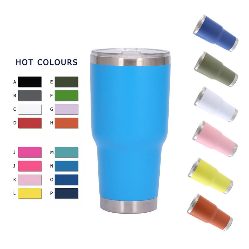 30oz BPA GRATIS Geïsoleerde Tumbler Roestvrijstalen Vacuümbek met deksel Klant Logo