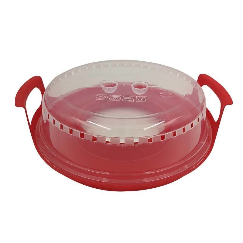 Eenvoudige stijl Plastic Isolatie Food Cover met Tray BPA-vrij en Microwave Heating Ready