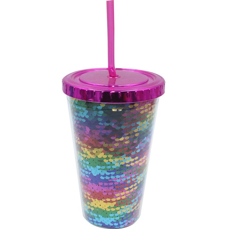 Custom Logo Glitter Tumbler met stro en deksel voor waterstroom met anti-corrosiecoating